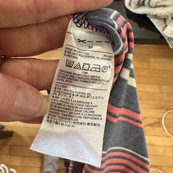 NWT BANANA REPUBLIC Striped Strapless Maxi Dress w Side Slit Size Medium - Picture 8 of 8